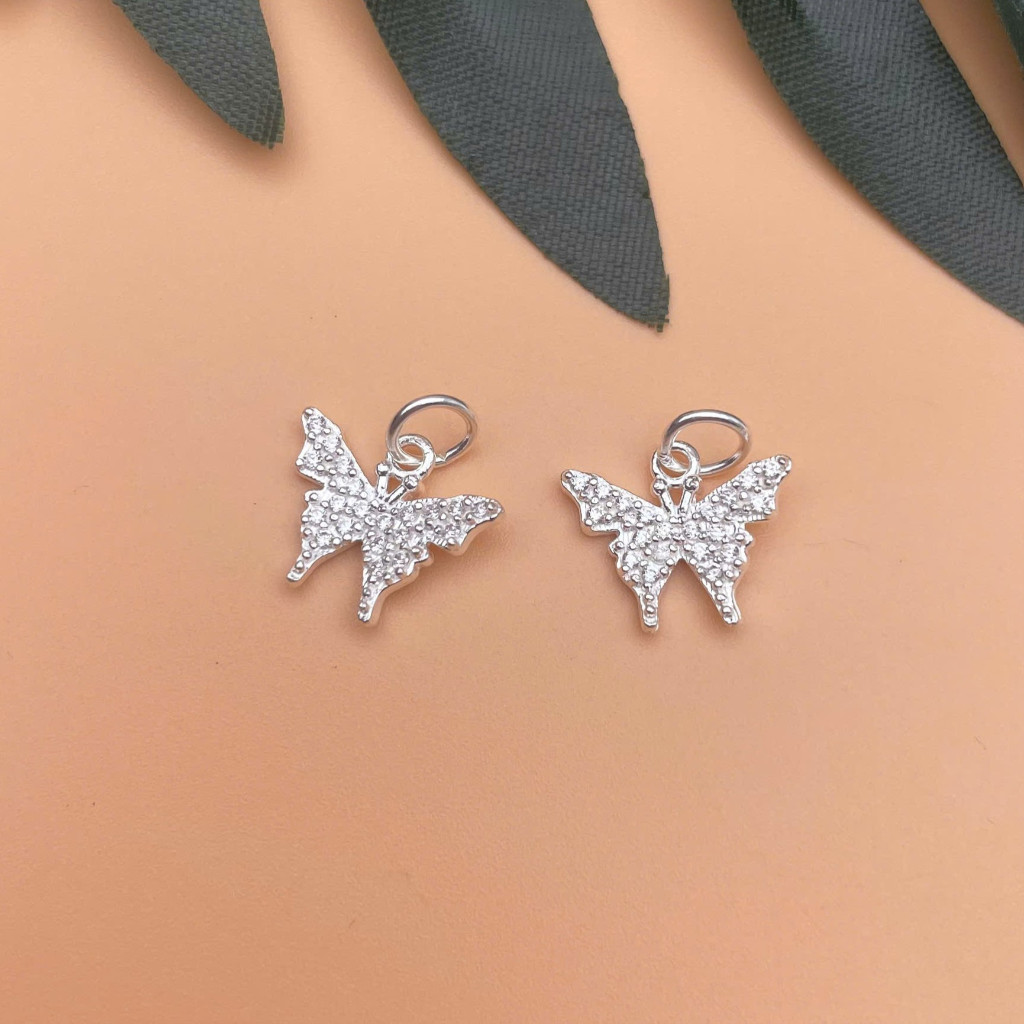 Charm Móc Treo Bướm Đính Đá Bạc 925 Cực Xinh (Mẫu Ảnh Cuối) - Charm Bạc 925 - Mã CB1625