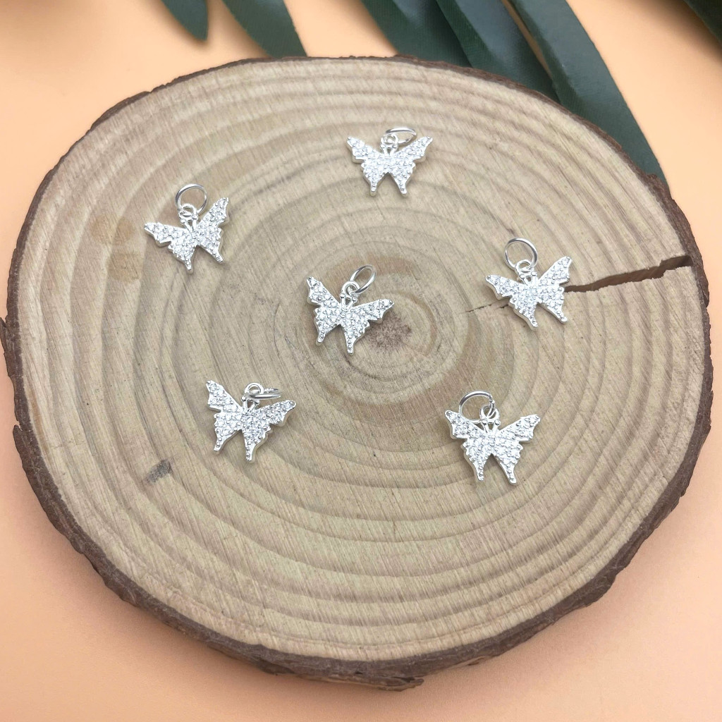 Charm Móc Treo Bướm Đính Đá Bạc 925 Cực Xinh (Mẫu Ảnh Cuối) - Charm Bạc 925 - Mã CB1625 - Ảnh 7