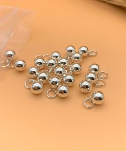 Charm bạc móc treo hình chuông tròn (không kêu) - Charm Bạc 925 - Mã CB250