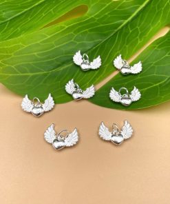 Charm móc treo trái tim cánh thiên thần bạc 925 cực xinh - Charm Bạc 925 - Mã CB1575