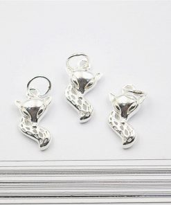 Alternative view of Charm móc treo hình hồ ly làm mặt dây chuyền hoặc lắc tay bạc 925 - Charm Bạc 925 - Mã CA175 CB128