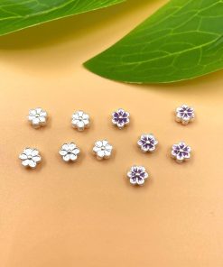 Alternative view of Charm bạc nối hoa 6 cánh 6mm bạc 925 thường dùng cực xinh  - Charm Bạc 925 - Mã CB057 CB1545