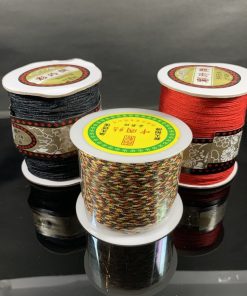 Cuộn dây chỉ đỏ đen ngũ sắc 1 mm và 1,5 mm làm đồ handmade