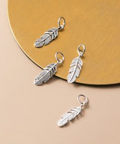 Charm bạc móc treo hình lông vũ cực xinh - Charm Bạc 925 - Mã CA194 CB295