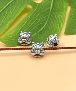 Alternative view of Charm đầu lân sư rồng bạc 999 - Mã CA1325