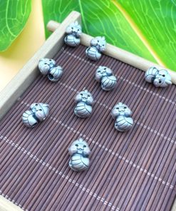 Alternative view of Charm nối tuổi tị hình rắn cute bạc 999 lỗ ~3mm - Charm Bạc 999 - Mã CA1520