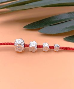 Charm nối hoa sen vuông bạc 925 đúc đặc bền chắc - Charm Bạc 925 - Mã CB060