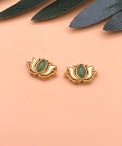 Charm Hoa Sen Bạc 925 Mạ Vàng Đính Đá NB - Charm Bạc 925 - Mã CM015