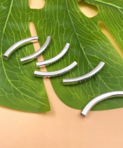 Alternative view of Ống nối A Di Đà Phật bạc 925 4.5x35mm cỡ lớn - Charm Bạc 925 - Mã CA1440