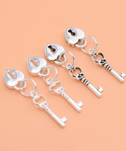 Alternative view of Charm bạc 925 móc treo chìa khóa và ổ khóa trái tim - Charm Bạc 925 - Mã CA140 CB525