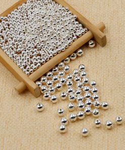 Charm bi bạc trơn thường dùng trong hầu hết vòng tay mix charm bạc 3mm 4mm và 5mm - Charm Bạc 925 - Mã CB110
