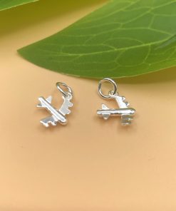 Charm máy bay có gắn chêm kiểu mới nhất bạc 925 - Charm Bạc 925 - Mã CB1305
