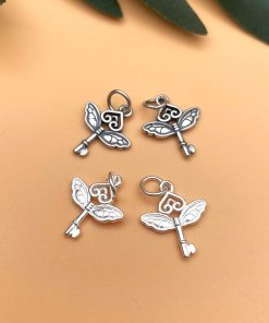 Alternative view of Chìa Khóa Cánh Thiên Thần Bạc 925 Charm Mix Vòng Tay Mặt Dây Chuyền - Charm Bạc 925 - CA1505 CB1605