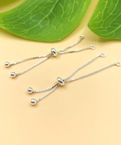Khóa dây xích nối dài bạc 925 khóa Silicon dài 5cm - Charm Bạc 925 - Mã CB1475