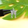 Charm bạc móc treo bướm gắn 2 bi nhỏ bạc trắng s925 - Charm Bạc 925 - Mã CB1230