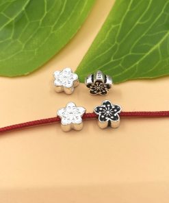 Charm nối hoa đào bạc 925 dày dặn lỗ 2mm - Charm Bạc 925 - Mã CA1285 CB1310