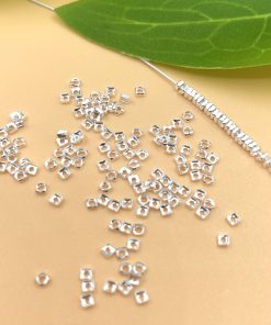 Charm chặn bạc hình vuông siêu nhỏ xinh xinh - Charm Bạc 925 - CB1030