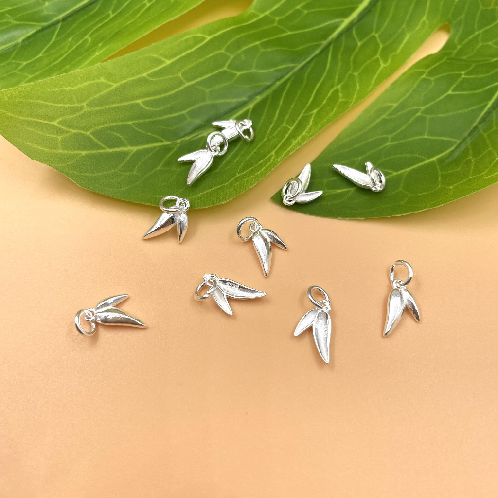 Charm bạc 925 móc treo hình lá tre cực xinh ~7mm - Charm Bạc 925 - Mã CB1495 - Ảnh 6