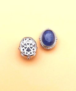 Charm Nối Oval Bạc 925 Mặt Kyanite Xanh Đậm - Charm Bạc 925 - Mã CD030
