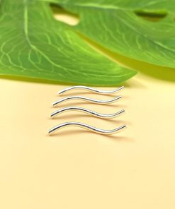 Alternative view of Ống bạc trơn xoắn dày 1.5mm mix lắc tay bạc 925 - Charm Bạc 925 - Mã CB1050