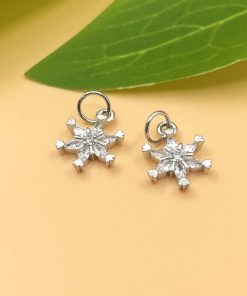 Móc treo bông tuyết đính đá charm bạc 925 có thể mix vòng hoặc làm mặt dây chuyền - Charm Bạc 925 - Mã CB1280