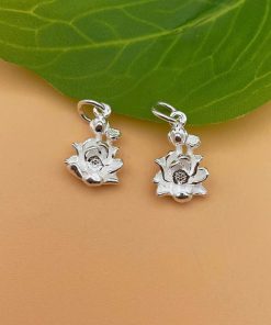 Charm móc treo hoa sen búp sen và đài sen bạc 925 mix lắc tay mặt dây chuyền cho nữ - Mã CB1635