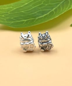 Cham nối rồng hoan kỷ bạc 999 - Charm Bạc 999 - Mã CB1205 CA1220