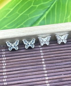 Charm nối bướm bạc hoa văn kiểu mới size bé ~7mm - Charm Bạc 925 - Mã CA1405 CB1430