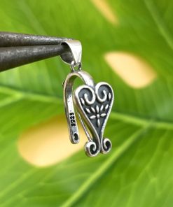 Móc bạc cho mặt đồng điếu dây chuyền cỡ lớn - Charm Bạc 925 - Mã CA1270