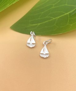 Charm biểu tượng thuyền buồm size mini có móc treo bạc 925 - Charm Bạc 925 - Mã CB1315