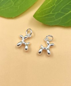 Charm treo chú chó bóng bay có thể mix vòng hoặc làm mặt dây chuyền - Charm Bạc 925 - Mã CB1435