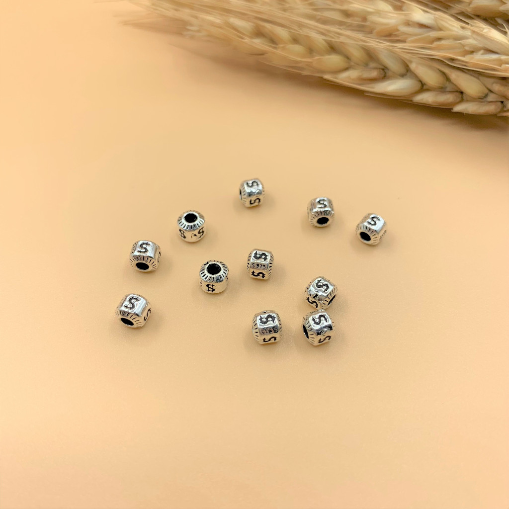 Charm nối nhỏ khắc ký hiệu tiền $ - Charm Bạc 925 - Mã CA695 - Ảnh 3