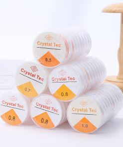 Dây chun trong suốt xâu vòng tay nhựa TPU an toàn bền chắc giá rẻ đủ kích thước - Charm Bạc 925 - Vòng Đá 5A