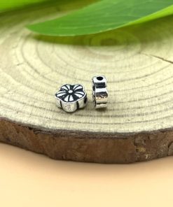 Alternative view of Charm nối hoa 5 cánh dày bạc Thái 925 ~8.5mm - Charm Bạc 925 - Mã CA1335