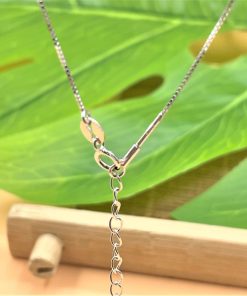 Alternative view of Dây chuyền bạc 40+5cm có khóa vặn có thể cho hạt đá vào giữa - Charm Bạc 925 - Mã CB456