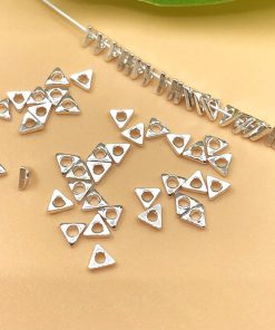 Charm chặn bạc hình tam giác làm vòng handmade - Charm Bạc 925 - Mã CB1025