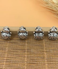 Charm bạc móc treo mèo thần tài hình túi tiền cầu giàu sang phú quý - Charm Bạc 925 - Mã CA1010