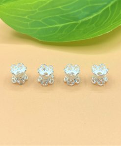 Charm ốp 2 đầu bạc trắng s925 dành cho hạt 7-8 ly - Charm Bạc 925 - Mã CB013