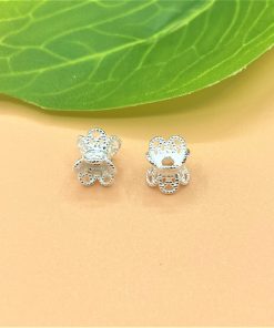 Alternative view of Charm ốp 2 đầu bạc trắng s925 dành cho hạt 7-8 ly - Charm Bạc 925 - Mã CB013