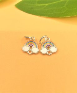 Alternative view of Charm móc treo cầu vồng nhiều màu có móc phía dưới bạc 925 - Charm Bạc 925 - Mã CB1130