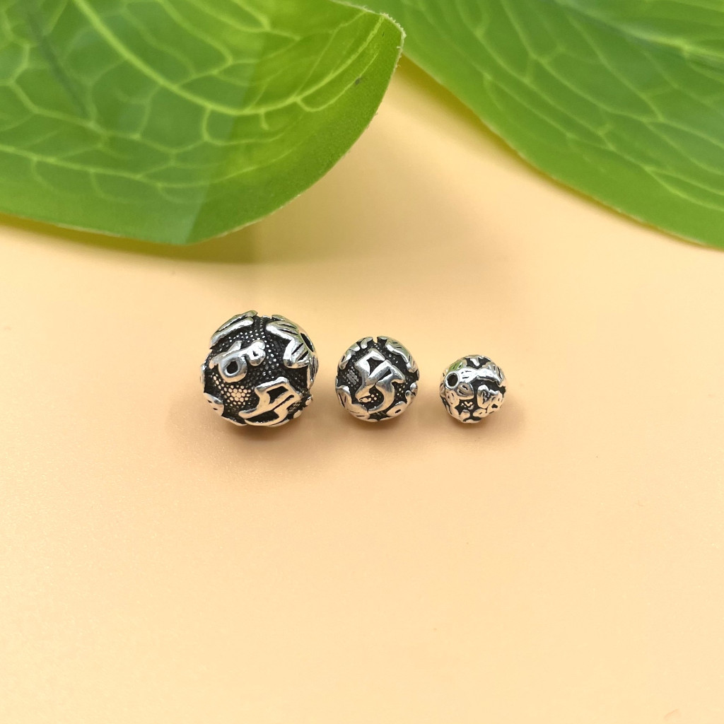 Charm bi bạc lục tự Om Mani Padme Hum Lục Tự Đại Minh Chân Ngôn bạc thái 925 - Charm Bạc 925 - Mã CA1175 - Ảnh 2