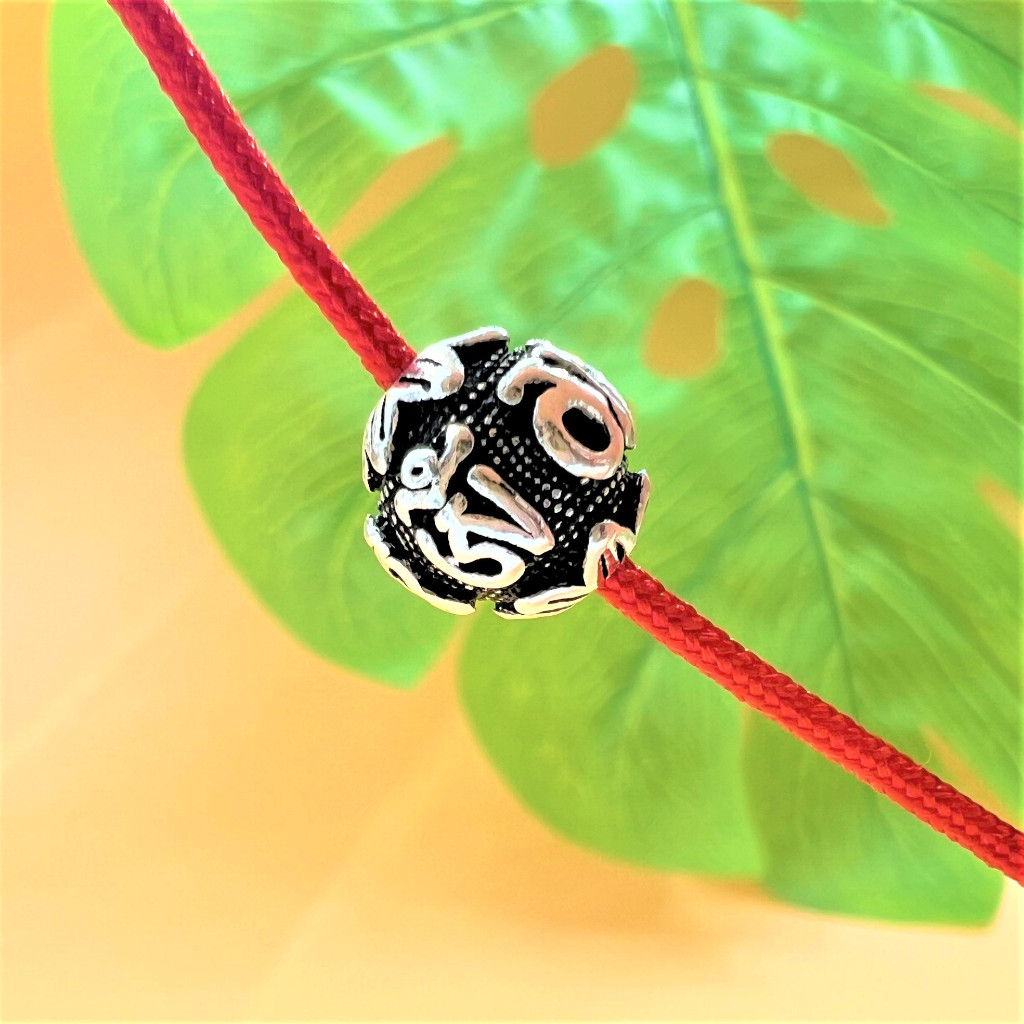 Charm bi bạc lục tự Om Mani Padme Hum Lục Tự Đại Minh Chân Ngôn bạc thái 925 - Charm Bạc 925 - Mã CA1175 - Ảnh 4
