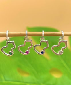 Alternative view of Charm treo hồ lô thu hút tài lộc đính đá nhiều màu - Charm Bạc 925 - Mã CB925