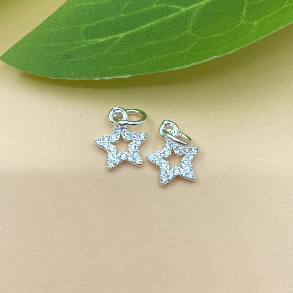 Móc treo ngôi sao đính đá cỡ nhỏ bạc s925 - Charm Bạc 925 - Mã CB1275 - Ảnh 4