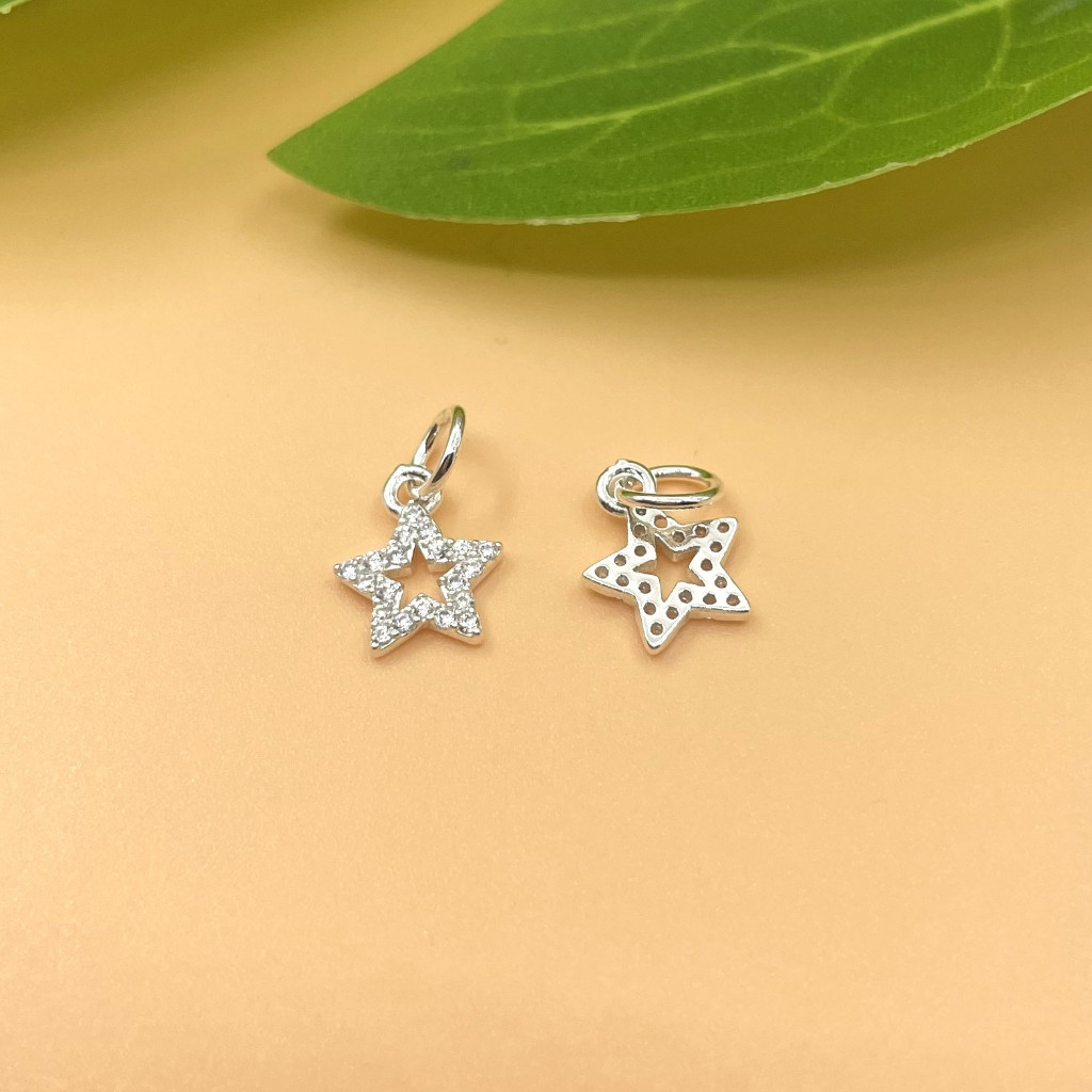Móc treo ngôi sao đính đá cỡ nhỏ bạc s925 - Charm Bạc 925 - Mã CB1275 - Ảnh 5