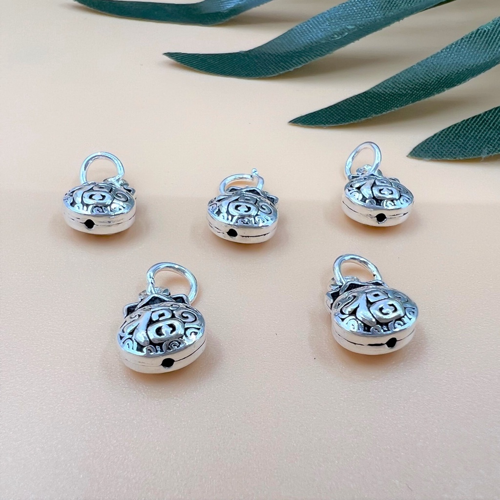 Charm móc treo túi tiền hình tai mèo có chữ Phước Lành - Charm bạc 925 - Mã CB795 - Ảnh 7