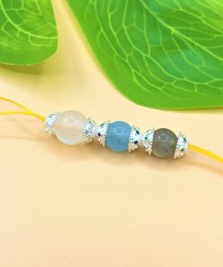 Ốp hạt tròn bạc 925 có đính đá dành cho hạt 8 đến 10 ly - Charm Bạc 925 - Mã CB965