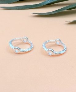 Alternative view of Charm bạc bọc hạt hình bánh xe 2 lỗ kiểu mới - Charm Bạc 925 - Mã CB825