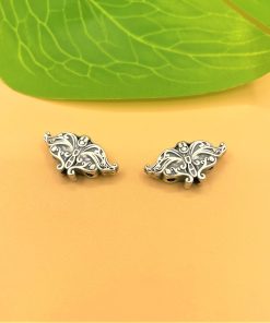 Charm nối 3 lỗ hình cánh bướm bạc thái s925 cỡ lớn - Charm Bạc 925 - Mã CA1160