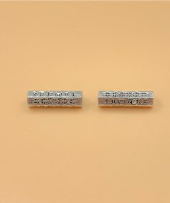Alternative view of Charm nối lục giác dài khắc Om mani padme hum - Charm Bạc 925 - Mã CA1020